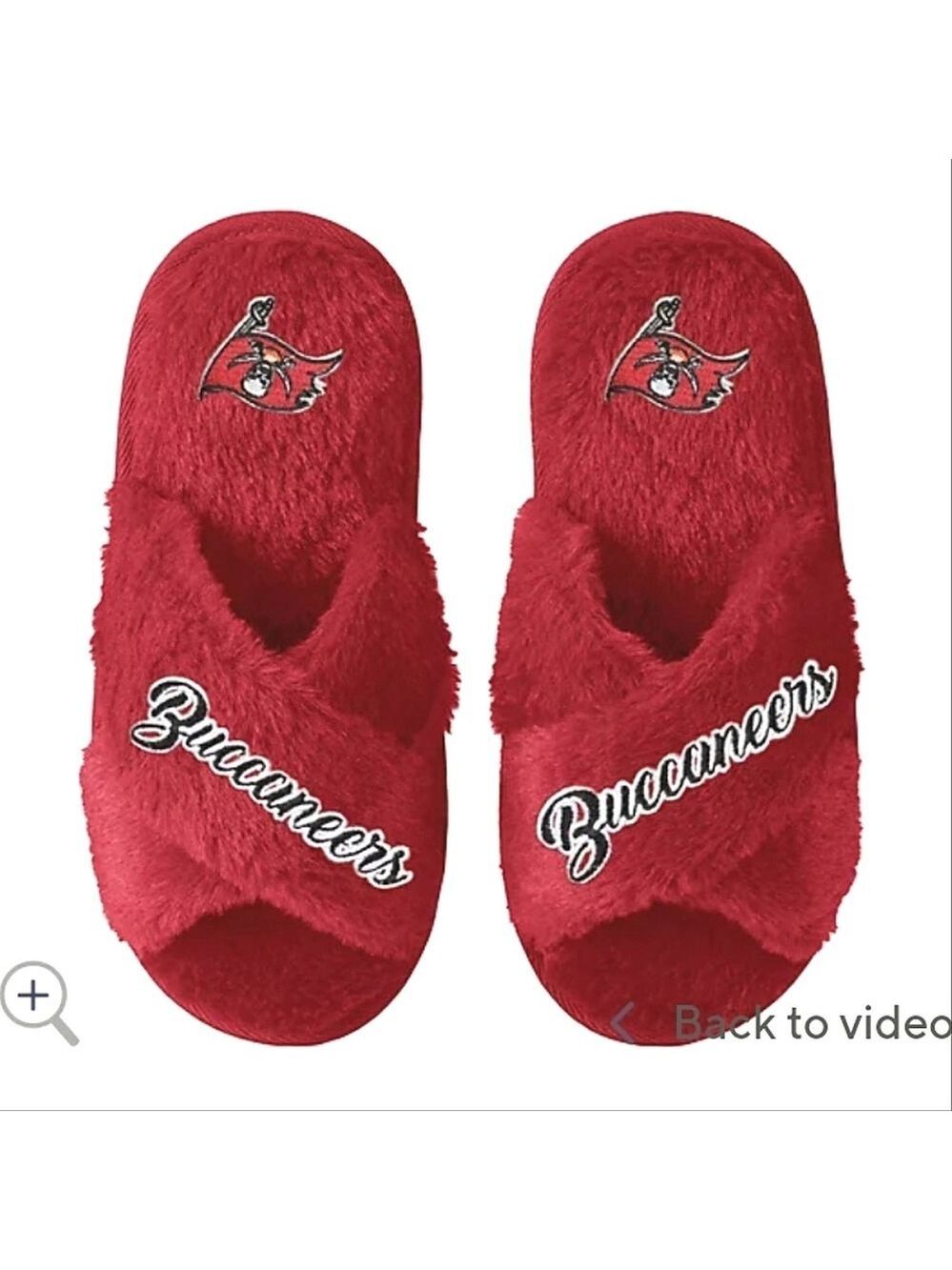 NFL BUCCANEERS WOMEN'S FUR SLIPPERS SIZE S OR XL